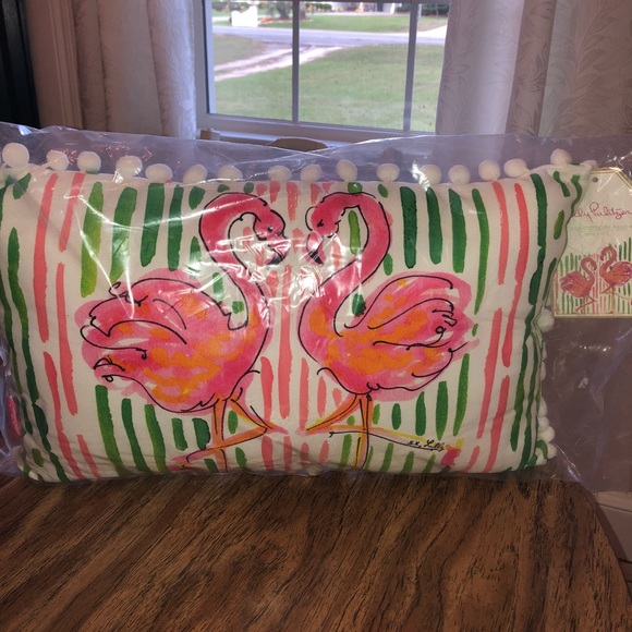 Lilly Pulitzer Other - Lilly Pulitzer Flamingo Pillow Lilly Pulitzer Other - Lilly Pulitzer Flamingo Pillow